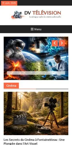Anteprima del sito Dv Télévision, media di Francia per articoli sponsorizzati