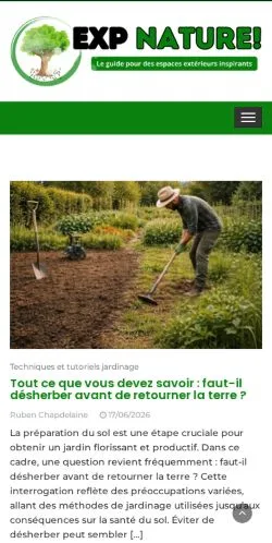 Anteprima del sito Exp Nature, media di Belgio per articoli sponsorizzati