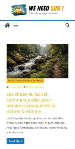 スポンサード記事向けのフランスメディア、We Need Sunのサイトプレビュー