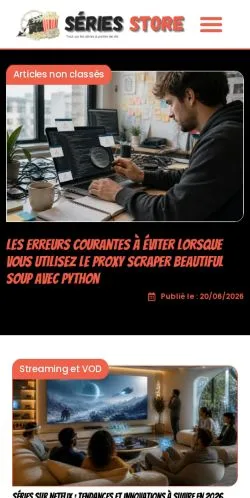 Anteprima del sito Séries Store, media di Francia per articoli sponsorizzati