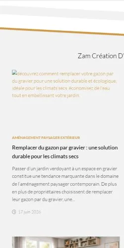스폰서 기사용 프랑스 매체 Zam Création D'Intérieurs 사이트 미리보기