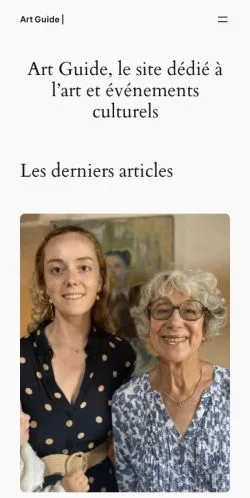 Preview of the Art Guide website, a media outlet in France for sponsored articles
