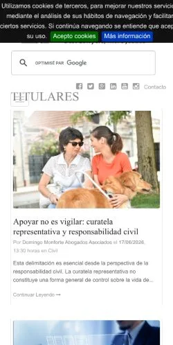 Anteprima del sito Lawandtrends, media di Spagna per articoli sponsorizzati