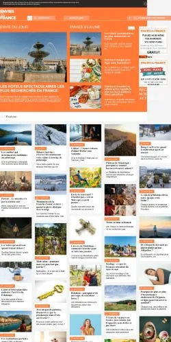 Anteprima del sito Envies de France -, media di Francia per articoli sponsorizzati