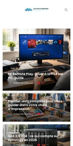 Anteprima del sito Les Petits Service, media di Francia per articoli sponsorizzati