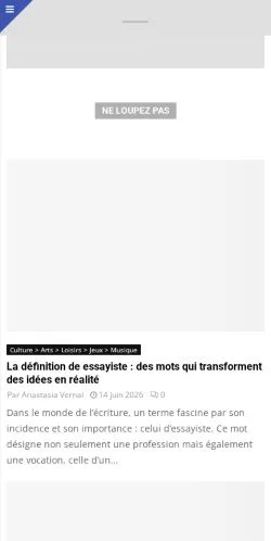 Anteprima del sito Nos Libertés, media di Francia per articoli sponsorizzati