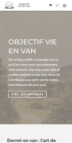 Anteprima del sito Objectif Vie En Van, media di Francia per articoli sponsorizzati