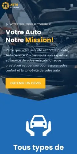 Podgląd witryny Auto Service Pro, medium z kraju Francja do artykułów sponsorowanych