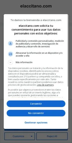 Preview of the El Accitano website, a media outlet in Spain for sponsored articles