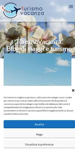 Anteprima del sito TurismoVacanza, media di Italia per articoli sponsorizzati