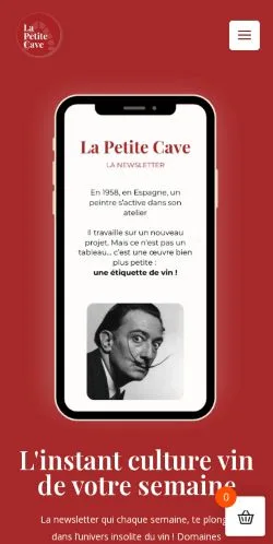 スポンサード記事向けのフランスメディア、La Petite Caveのサイトプレビュー