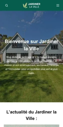 Vista previa del sitio Jardiner la Ville, medio de Francia para artículos patrocinados