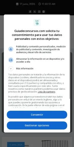 Preview of the Concursos literarios y culturales website, a media outlet in Spain for sponsored articles