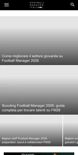 Anteprima del sito Football Manager Italia, media di Italia per articoli sponsorizzati