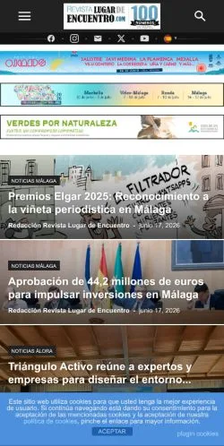 Pré-visualização do site Lugar De Encuentro, meio de Espanha para artigos patrocinados