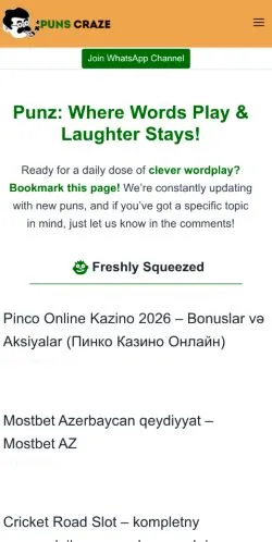 Anteprima del sito Puns Craze, media di Stati Uniti per articoli sponsorizzati