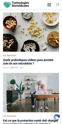 Anteprima del sito Technologies Biomédicales, media di Francia per articoli sponsorizzati