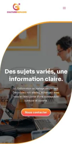 Anteprima del sito Culture Remains, media di Francia per articoli sponsorizzati