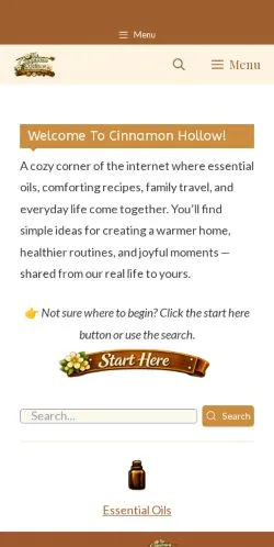 Anteprima del sito Cinnamon Hollow, media di Stati Uniti per articoli sponsorizzati