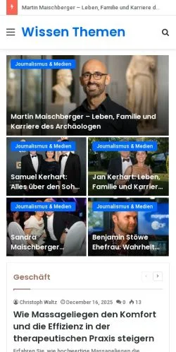 Anteprima del sito Wissen Themen, media di Germania per articoli sponsorizzati