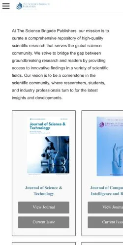 Preview of the The Science Brigade Publishers website, a media outlet in United States for sponsored articles