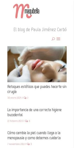 Anteprima del sito Maquibella, media di Spagna per articoli sponsorizzati