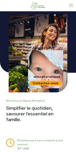 Anteprima del sito Maman Minimaliste, media di Francia per articoli sponsorizzati