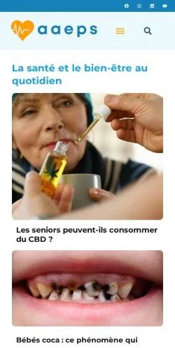 Sponsorlu makaleler için Fransa medyası AAEPS Santé sitesinin önizlemesi