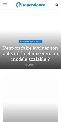 スポンサード記事向けのフランスメディア、1Dependanceのサイトプレビュー