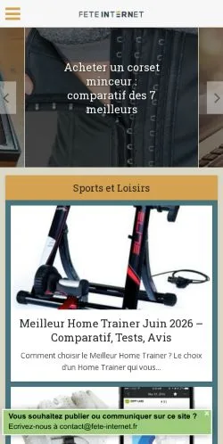 Anteprima del sito Bienvenue sur Fête Internet, media di Francia per articoli sponsorizzati