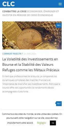 Anteprima del sito Combattre La Crise, media di Francia per articoli sponsorizzati