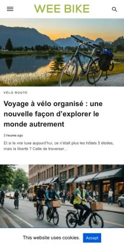 Forhåndsvisning af Weebike, medie fra Frankrig til sponsorerede artikler