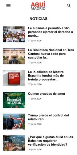 Anteprima del sito Aquí Madrid, media di Spagna per articoli sponsorizzati
