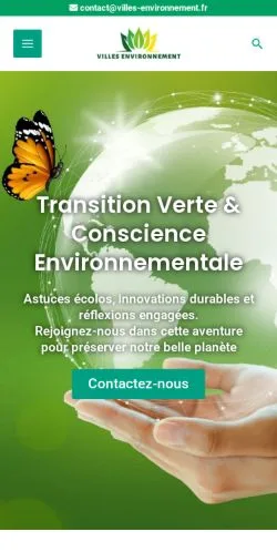 Anteprima del sito Villes Environnement, media di Francia per articoli sponsorizzati