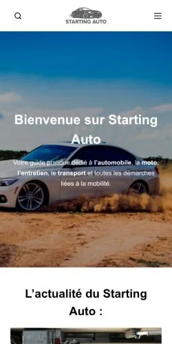 スポンサード記事向けのフランスメディア、Starting Autoのサイトプレビュー