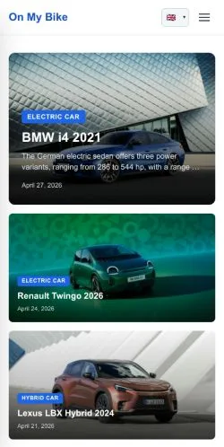 Anteprima del sito On My Bike, media di Stati Uniti per articoli sponsorizzati