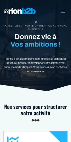 Anteprima del sito Orion B2B, media di Francia per articoli sponsorizzati