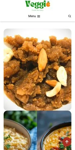 Anteprima del sito Veggie Food Recipes, media di Stati Uniti per articoli sponsorizzati