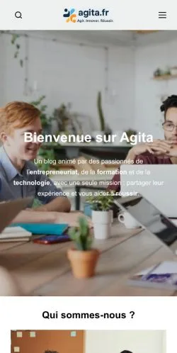 Anteprima del sito Agita, media di Francia per articoli sponsorizzati
