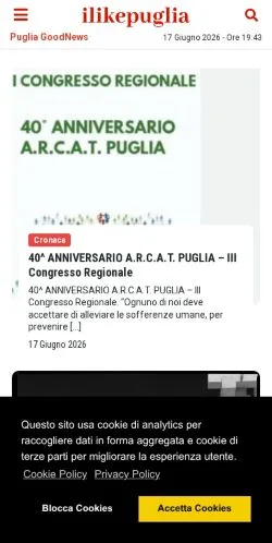 Anteprima del sito Ilikepuglia, media di Italia per articoli sponsorizzati