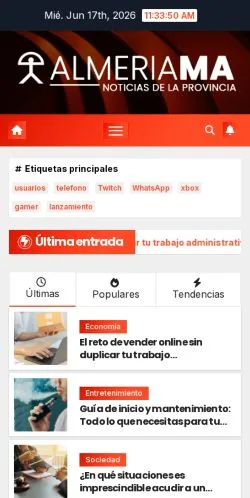 Vorschau der Website Almería MA, Medium aus Spanien für gesponserte Artikel
