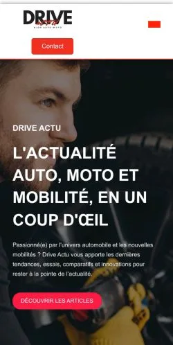 スポンサード記事向けのフランスメディア、Drive Actuのサイトプレビュー