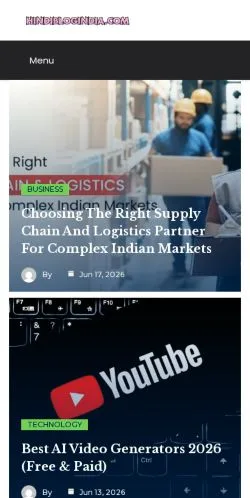 スポンサード記事向けのアメリカ合衆国メディア、Hindi Blog Indiaのサイトプレビュー