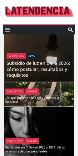 Anteprima del sito La Tendencia, media di Spagna per articoli sponsorizzati