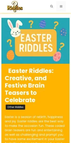 Forhåndsvisning av nettstedet Fun Riddles For Kids, medium fra USA for sponsede artikler