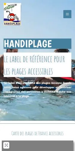 스폰서 기사용 프랑스 매체 Handiplage 사이트 미리보기