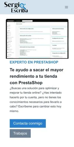 Preview of the Sergio Escriba website, a media outlet in Spain for sponsored articles