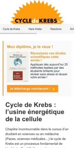 스폰서 기사용 프랑스 매체 Cycle De Krebs 사이트 미리보기