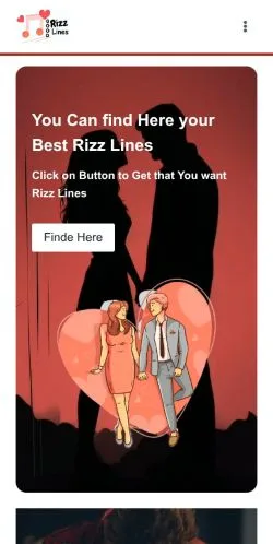Preview of the Good Rizz Lines website, a media outlet in United States for sponsored articles