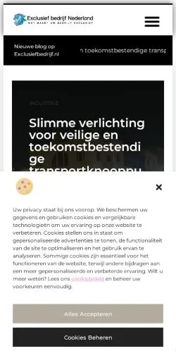 Anteprima del sito Home • Exclusief bedrijf Nederland, media di Paesi Bassi per articoli sponsorizzati